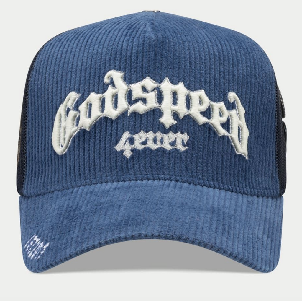 GODSPEED HAT CORDUROY SAPHIRE BLUE GS FOREVER TRUCKER