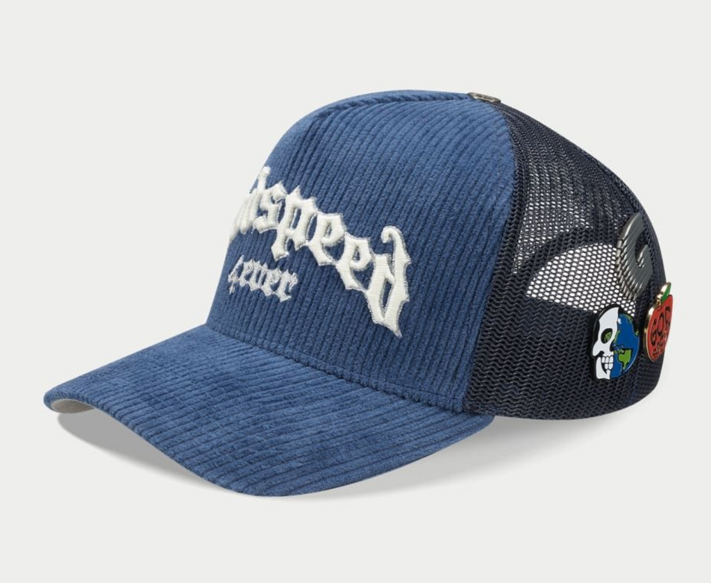 GODSPEED HAT CORDUROY SAPHIRE BLUE GS FOREVER TRUCKER