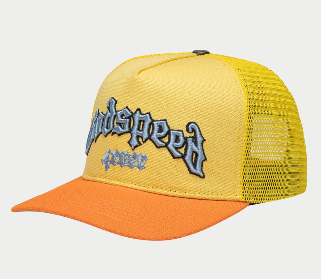 GODSPEED HAT YELLOW ORANGE GS FOREVER TRUCKER