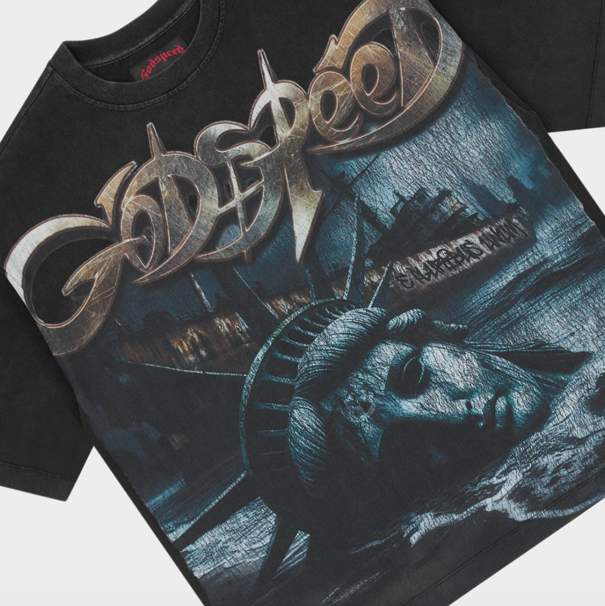 Godspeed Tee Black Liberty Ruins