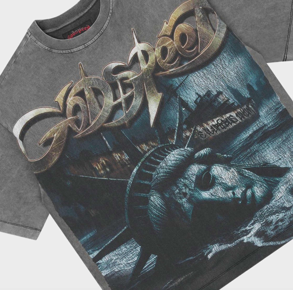 Godspeed Tee Grey Liberty Ruins