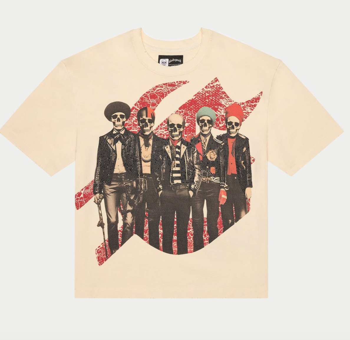 Godspeed Tee Bone Guitar Heros Studed