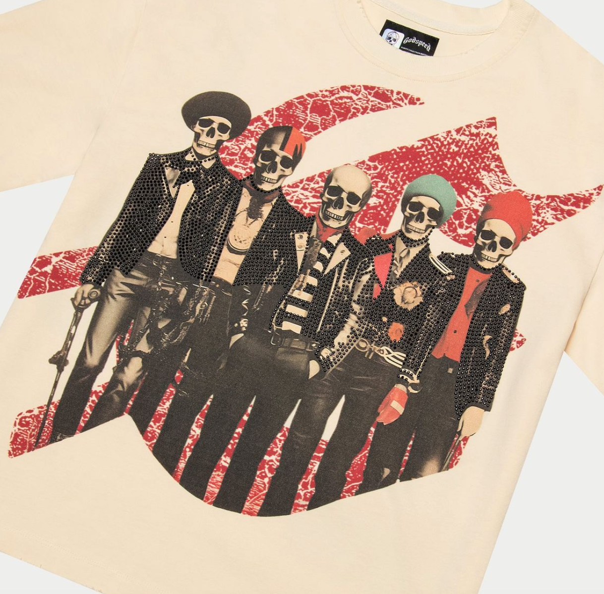 Godspeed Tee Bone Guitar Heros Studed