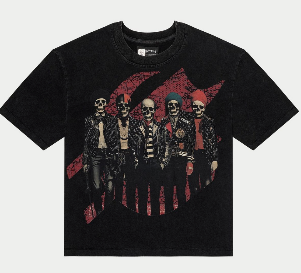 Godspeed Tee Black Guitar Heros Studed
