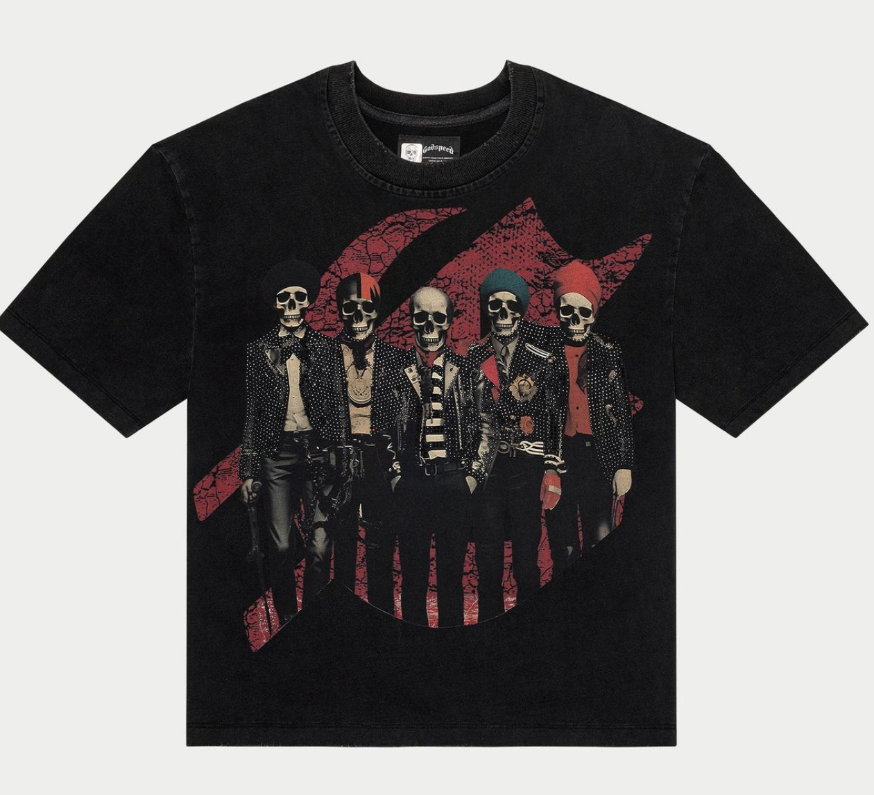 Godspeed Tee Black Guitar Heros Studed