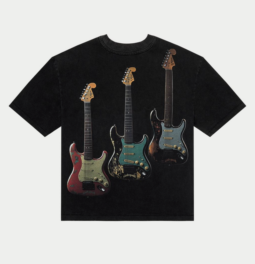 Godspeed Tee Black Guitar Heros Studed