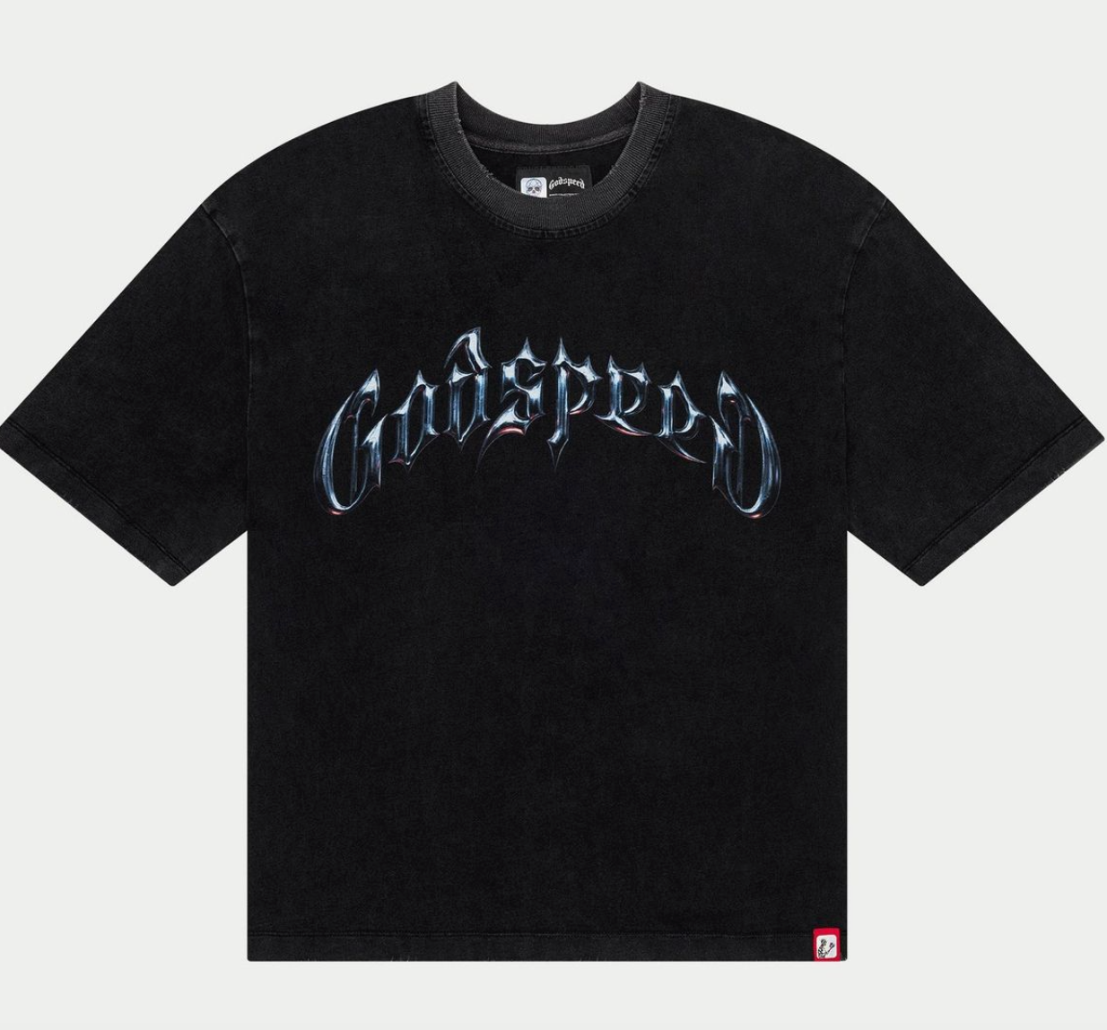Godspeed Tee Black Wash Symmetrical Logo