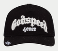 GODSPEED HAT RHINESTONE VVS BLACK WHITE GS FOREVER TRUCKER