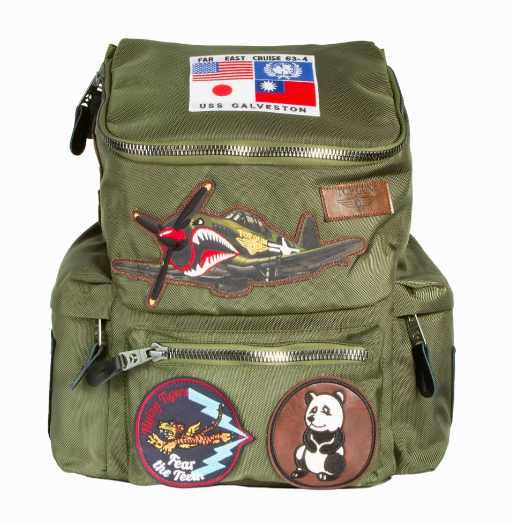 TGB2639 OLIVE Top Gun® Flying Tigers Backpack