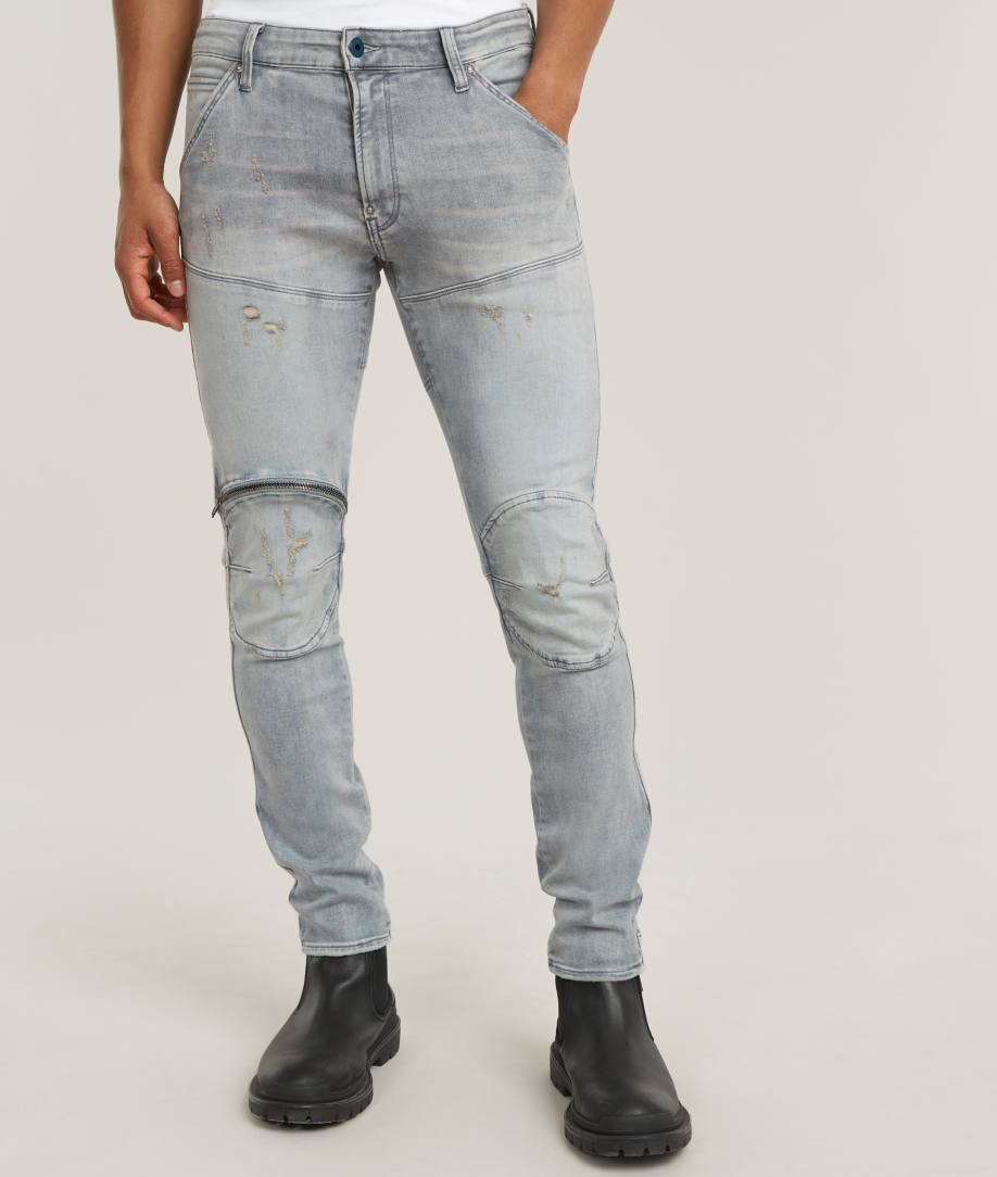D01252-A634 GSTAR JEAN VINTAGE OREON GREY DESTROYED