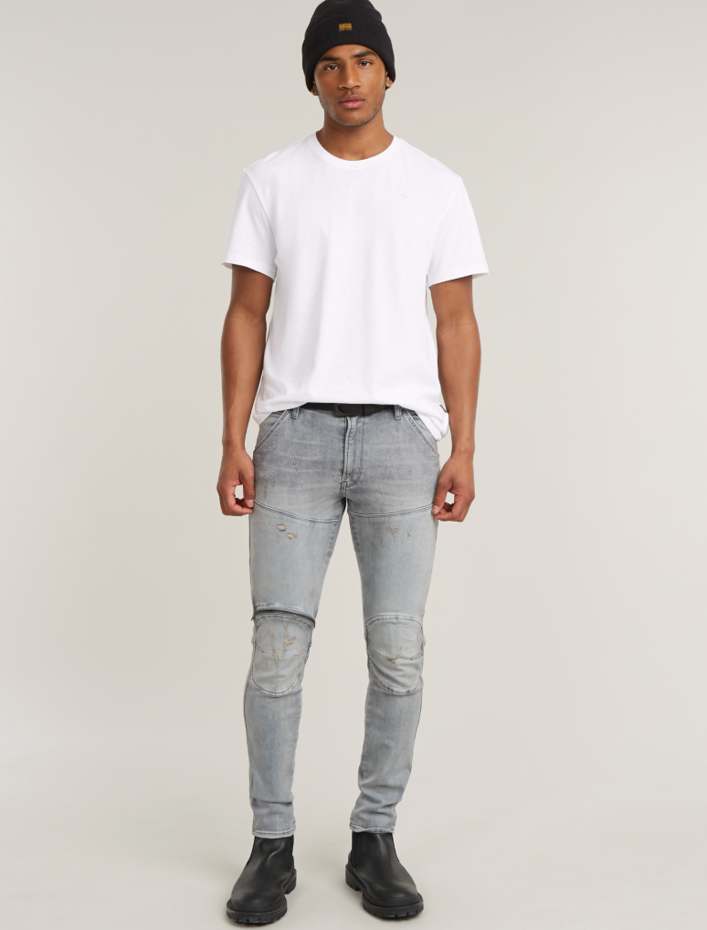 D01252-A634 GSTAR JEAN VINTAGE OREON GREY DESTROYED