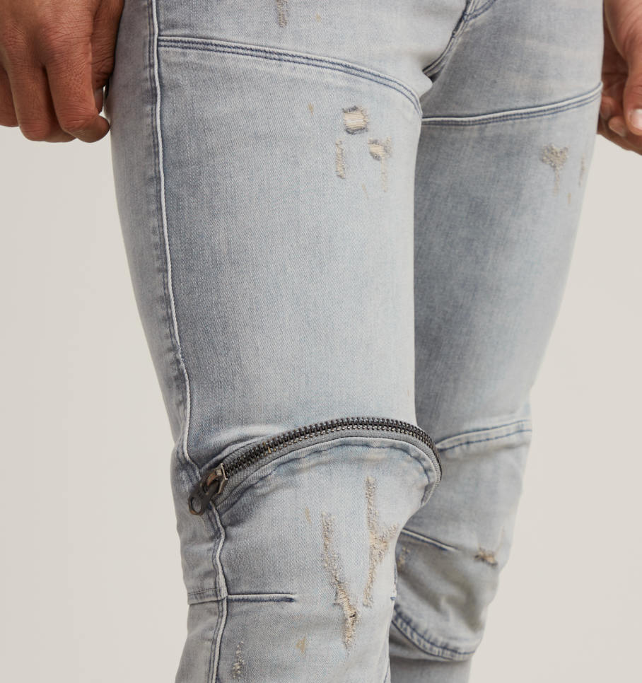 D01252-A634 GSTAR JEAN VINTAGE OREON GREY DESTROYED