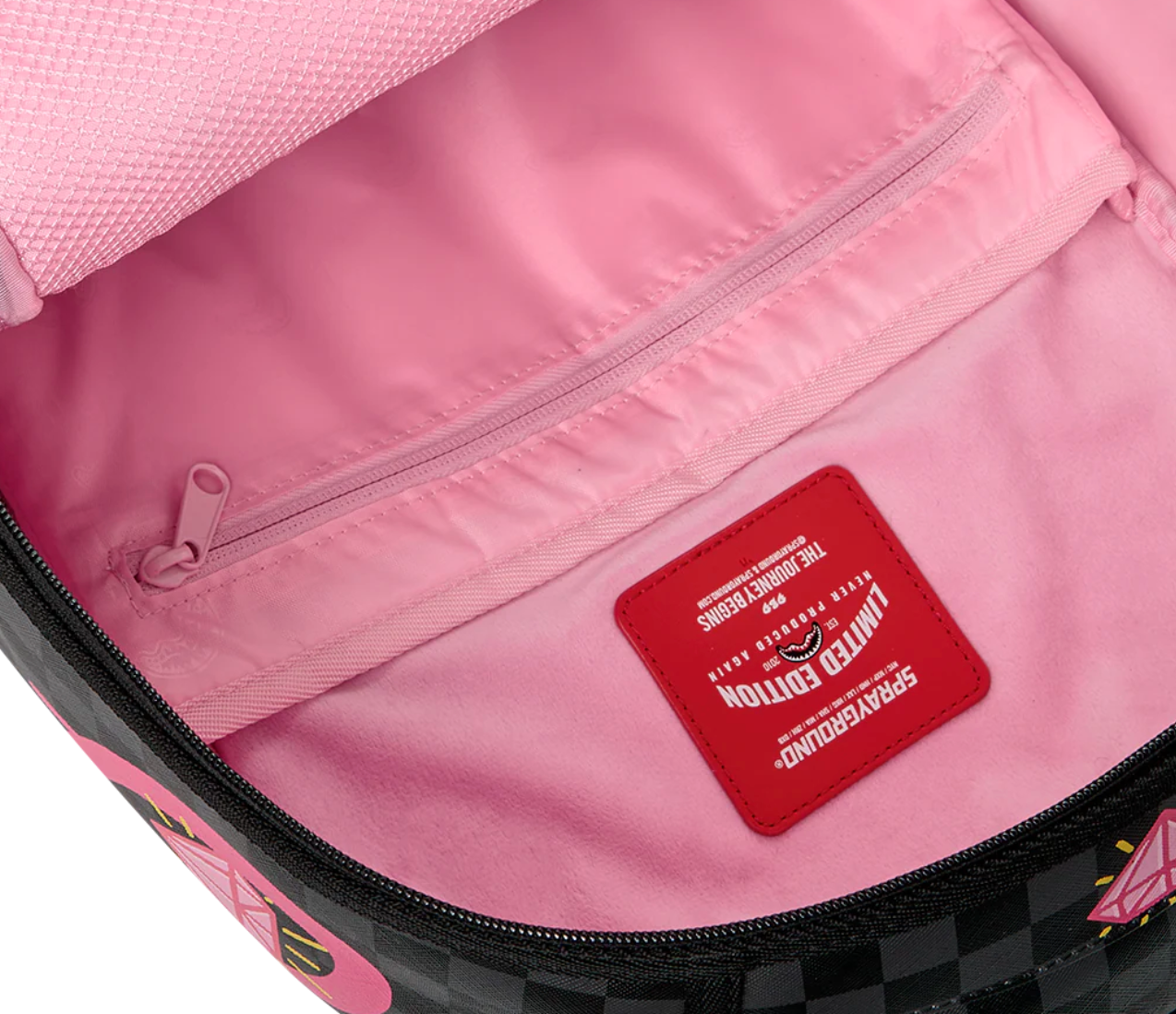 SGB8790 PINK PANTHER DIAMOND SHARK BACKPACK