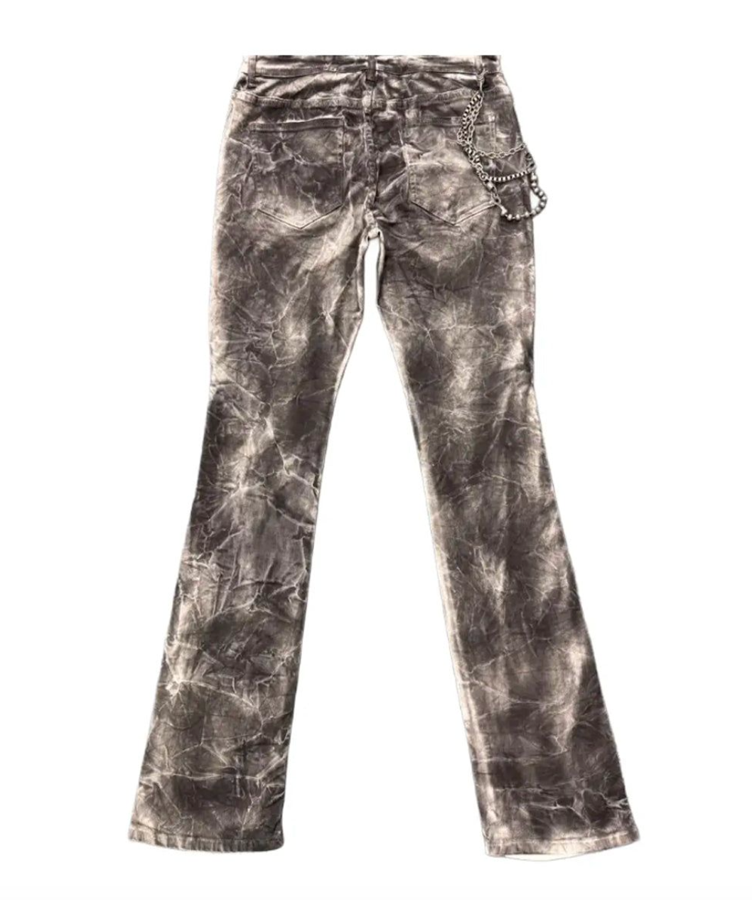 Premium Milano PM003F25-220 Zip White Stone Stacked Flare Jeans Cloud Wash