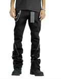Premium Milano PM003F25-700 Zip White Stone Stacked Flare Jeans Dirty Wash