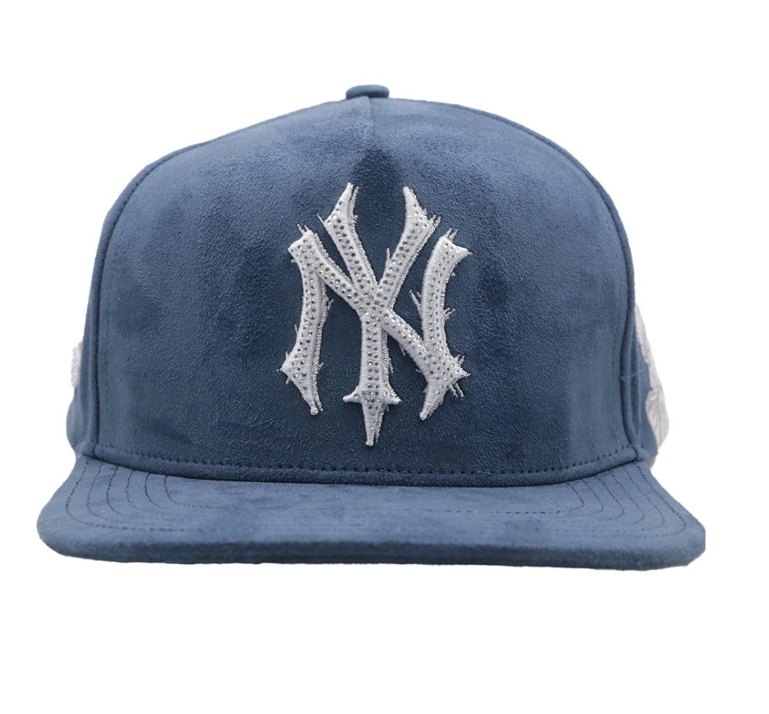 Premium Milano Navy White Unisex NY Snapback