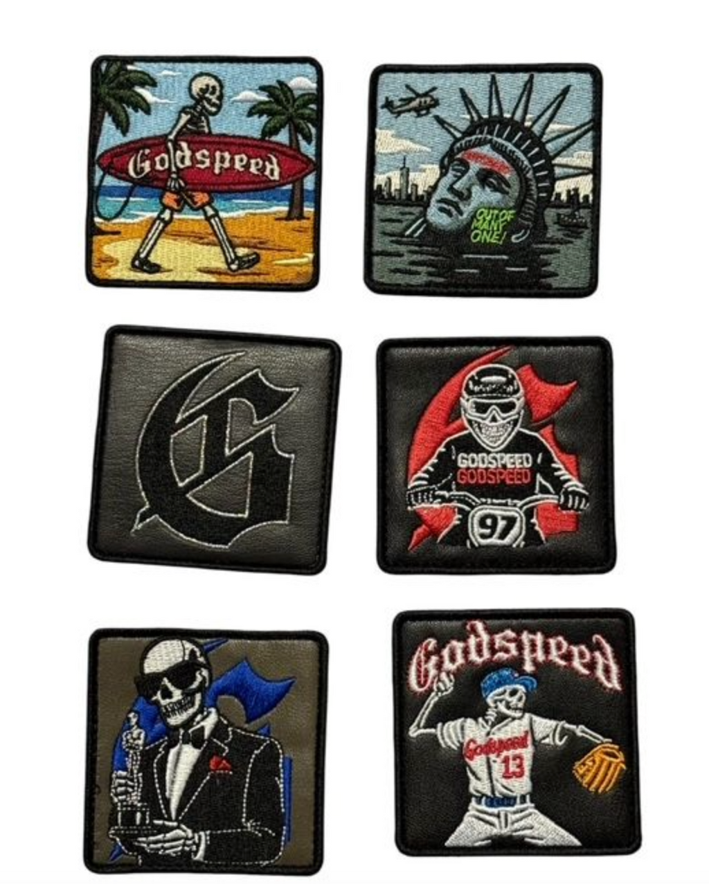Godspeed Hat  White/Red Mood Trucker Hat II - Interchangeable Patches