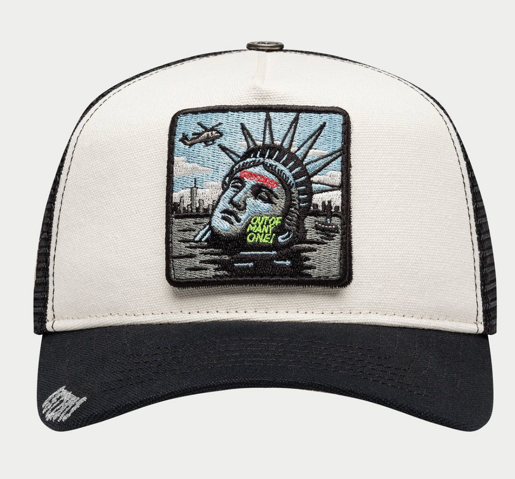 Godspeed Hat White/Black Mood Trucker Hat II- Interchangeable Patches