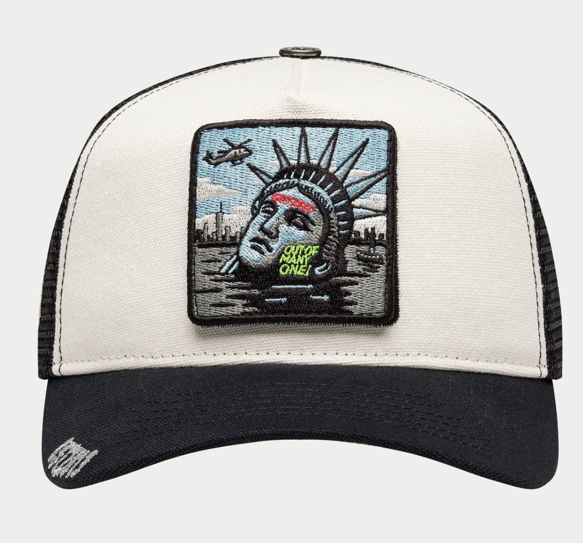 Godspeed Hat White/Black Mood Trucker Hat II- Interchangeable Patches