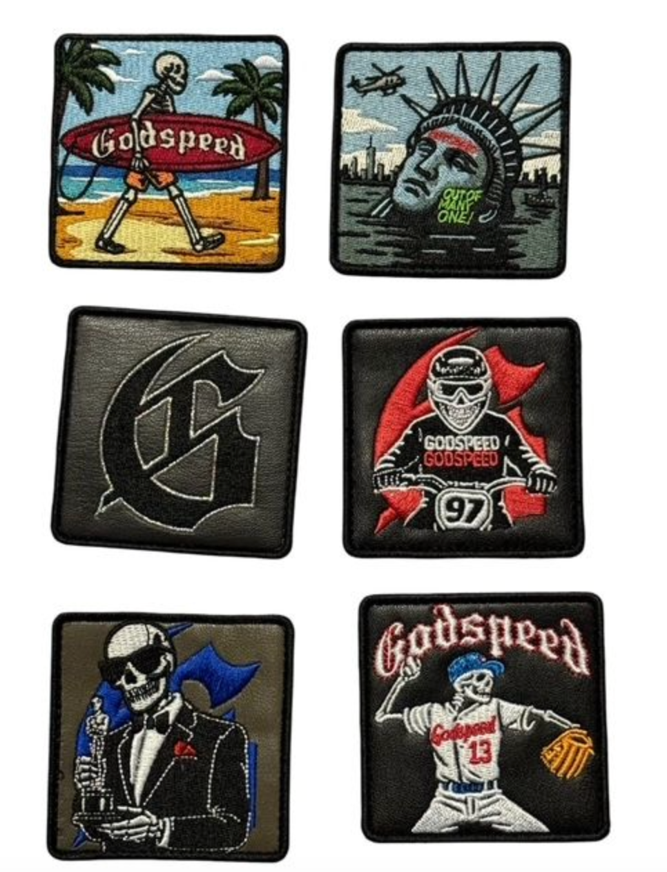 Godspeed Hat White/Black Mood Trucker Hat II- Interchangeable Patches