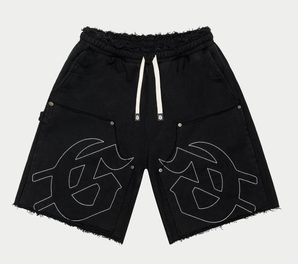Godspeed Short Black Carpenter Distressed Shorts