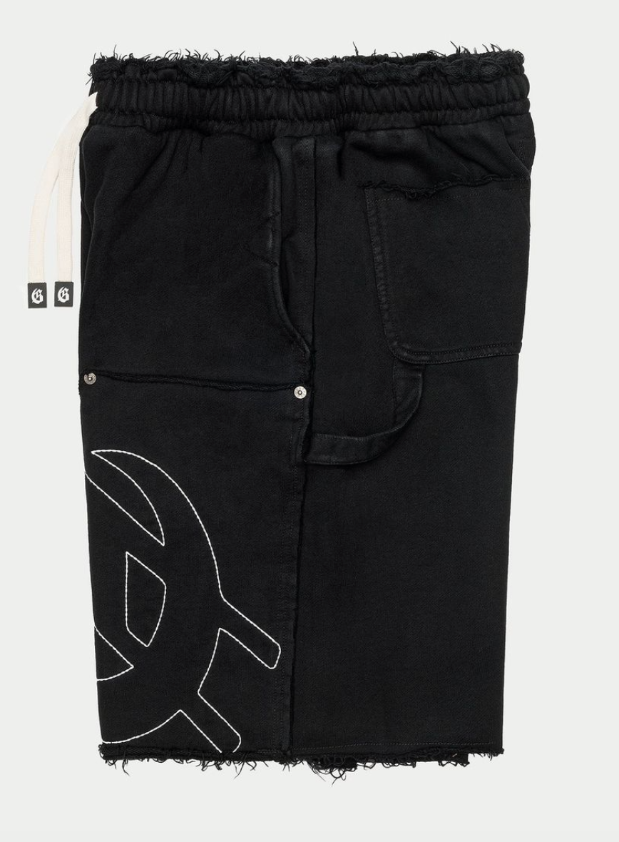 Godspeed Short Black Carpenter Distressed Shorts