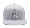 Premium Milano Grey Navy Unisex NY Snapback Hat