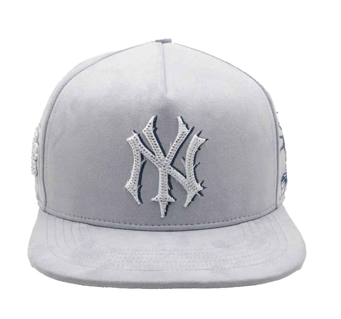 Premium Milano Grey Navy Unisex NY Snapback Hat