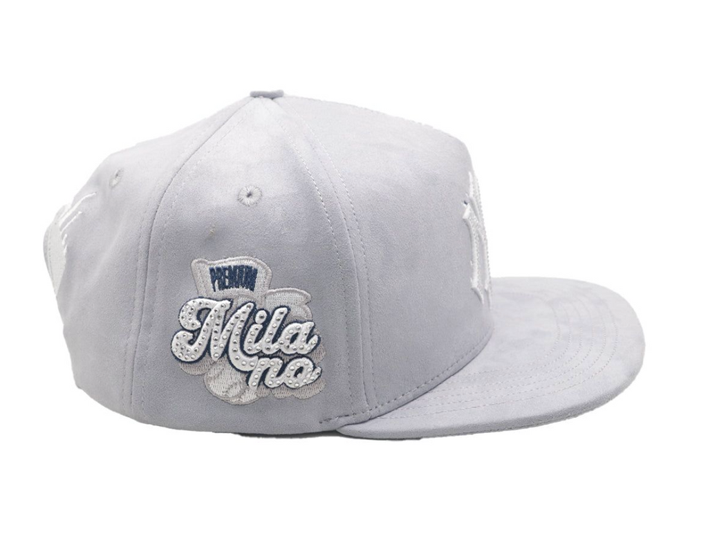 Premium Milano Grey Navy Unisex NY Snapback Hat