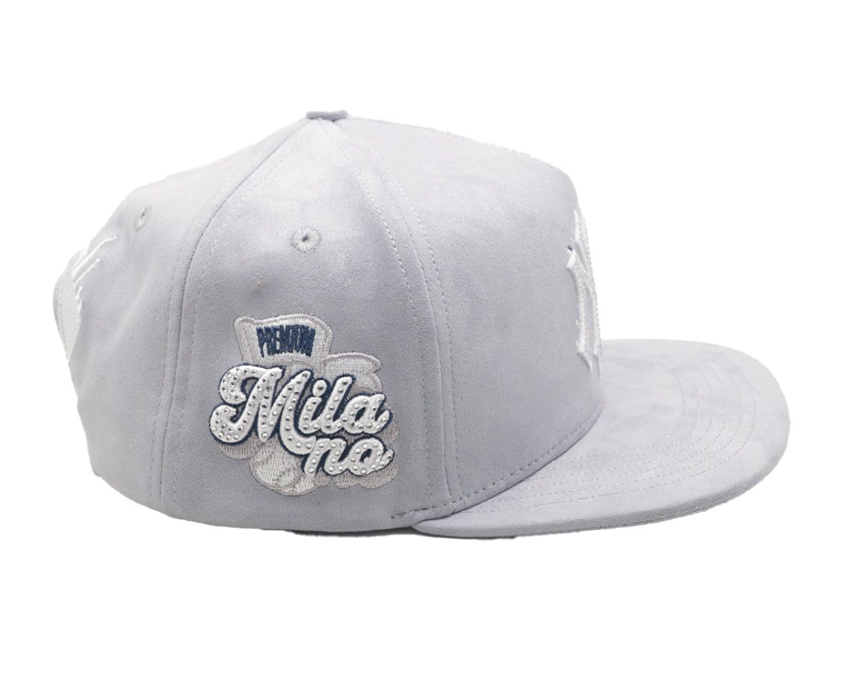 Premium Milano Grey Navy Unisex NY Snapback Hat