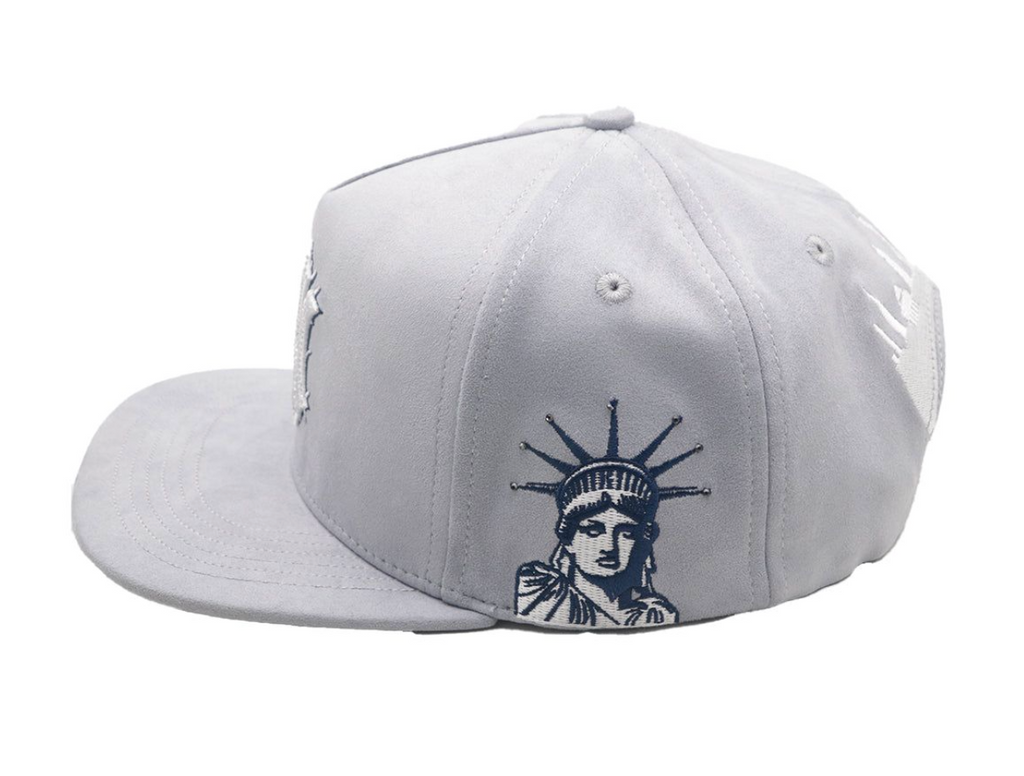 Premium Milano Grey Navy Unisex NY Snapback Hat
