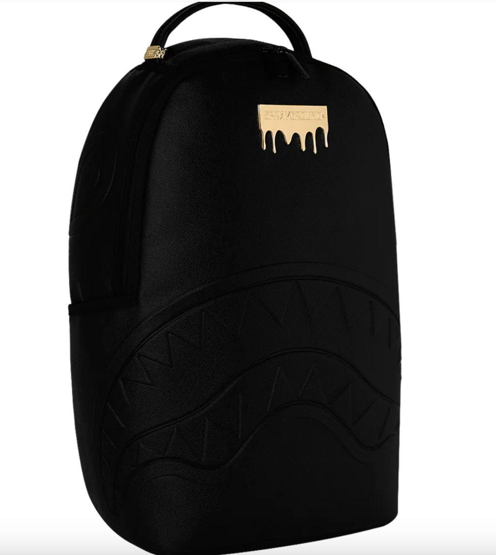 SGB8380-SPRAYGROUND GOLD BRICK DRIP BLACK BACKPACK