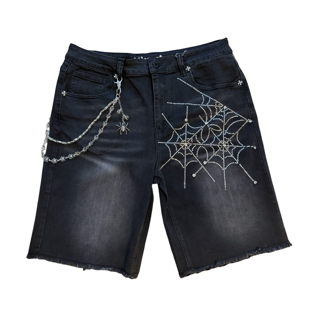 KG55139 - WEB EMB STUD/ W SPIDER CHAIN