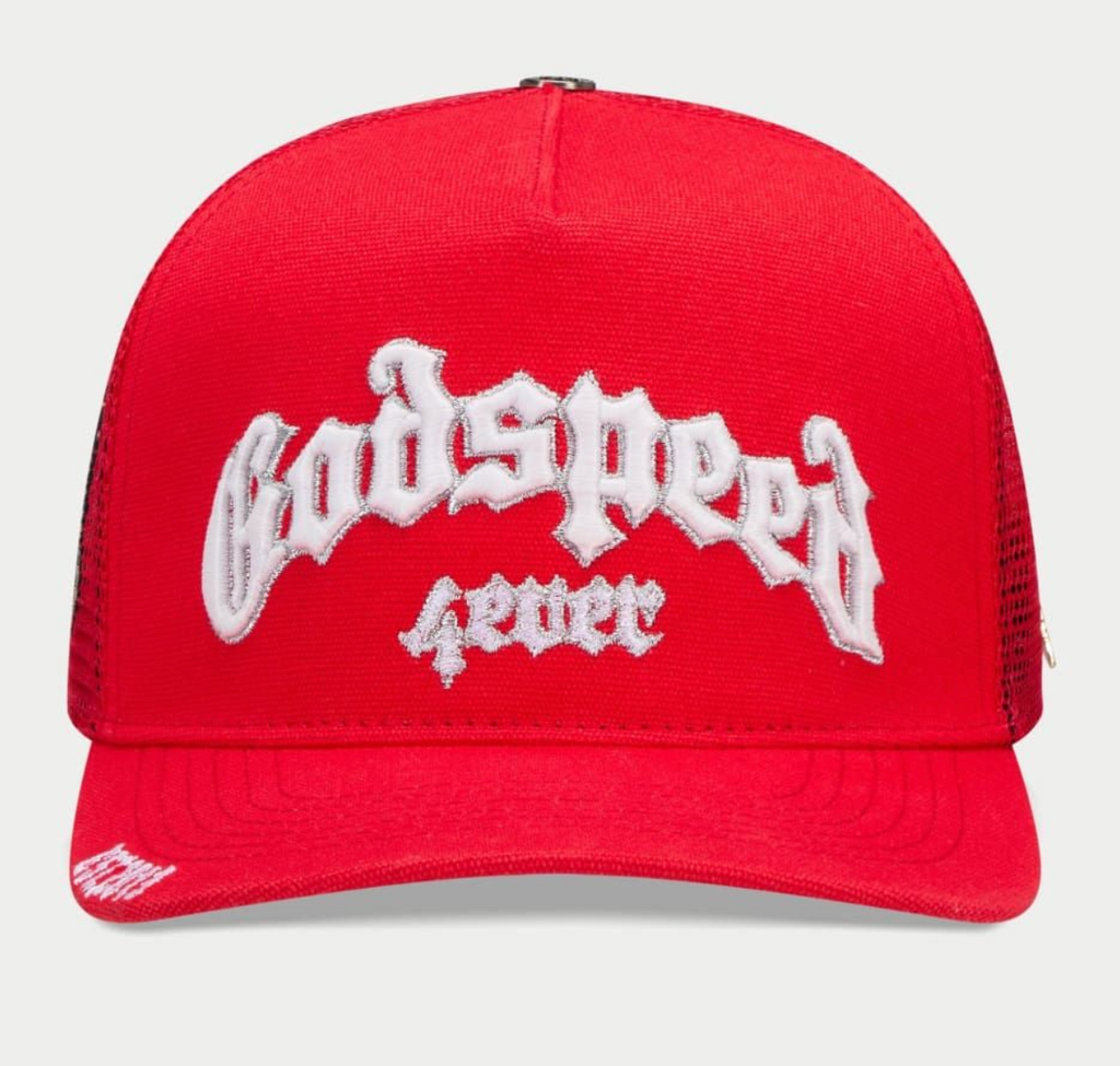 GODSPEED HAT RED WHITE GS FOREVER TRUCKER