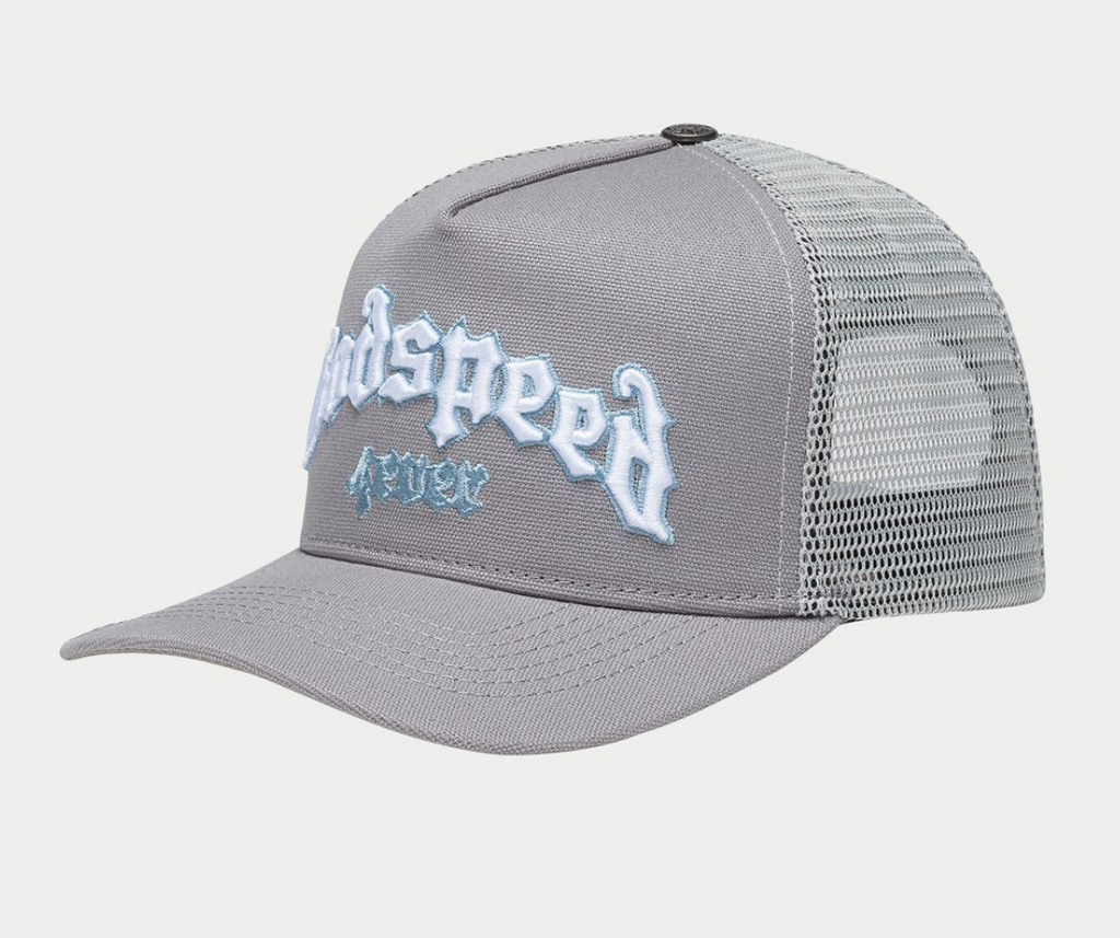 GODSPEED HAT GREY WHITE GS FOREVER TRUCKER