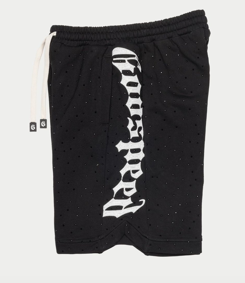 Godspeed Shorts Rhinestones VVS Black White CourtSide