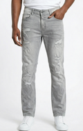 P609B1 - Arketype Light Grey Watson Ripped Jeans