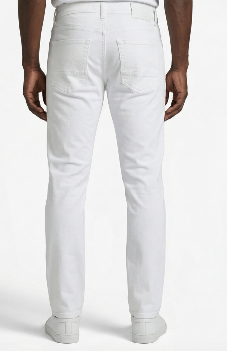 P503A1 - Arketype White Twill Ripped Pants