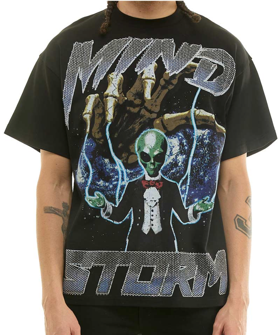 KNC035-KDNK BLACK TEE MIND STORM