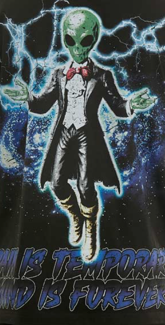 KNC035-KDNK BLACK TEE MIND STORM