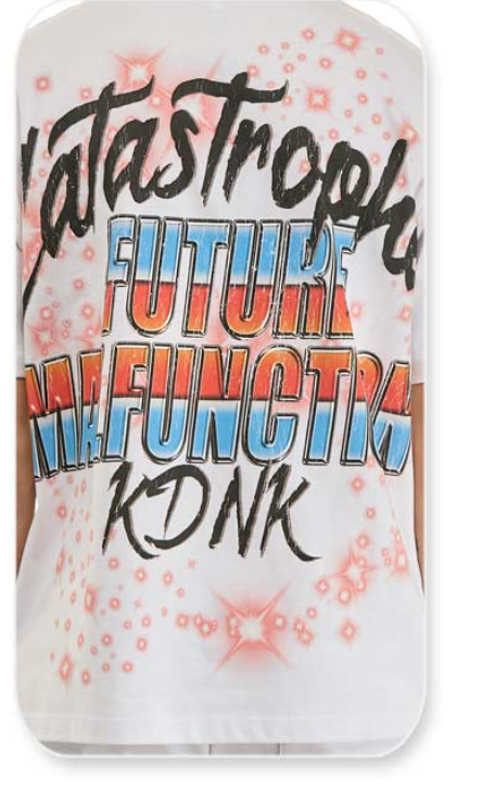 KNC032-KDNK WHITE TEE CATASTROPHE
