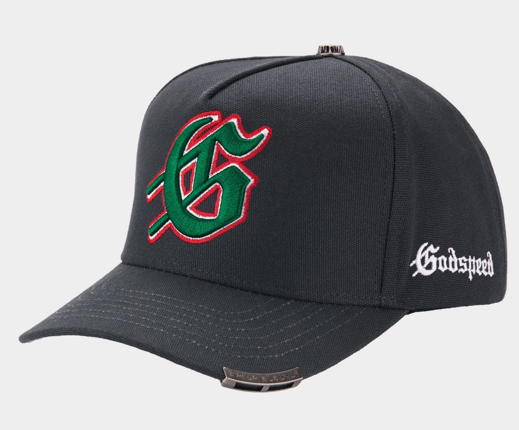 GODSPEED HAT BLACK/GREY GREEN RED INSIGNIA HAT