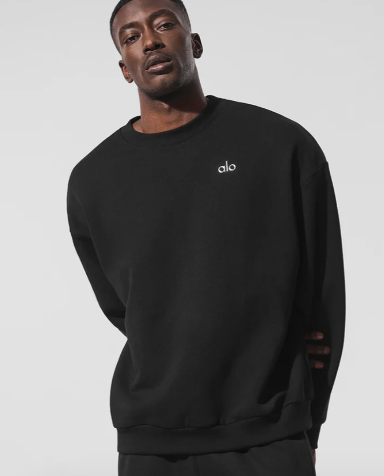 Alo Black Crew Accolade Sweatshirt