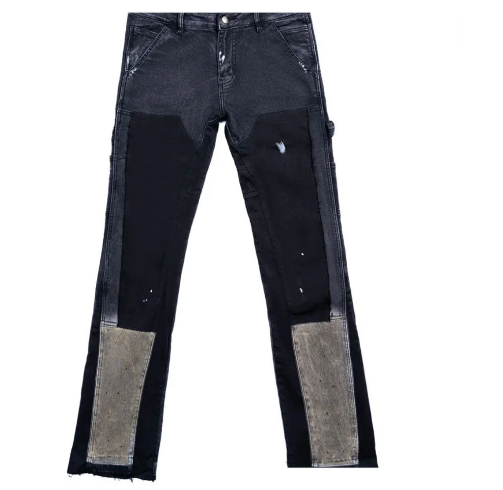 Triple Sevens 777 Black Flared Denim