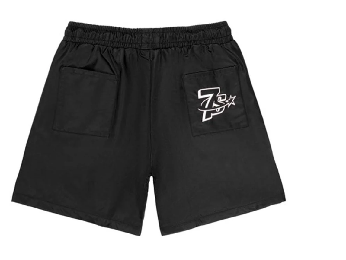 Triple Sevens 777 Black Nylon Shorts