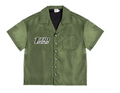 Triple Sevens 777 Green Nylon Button Up