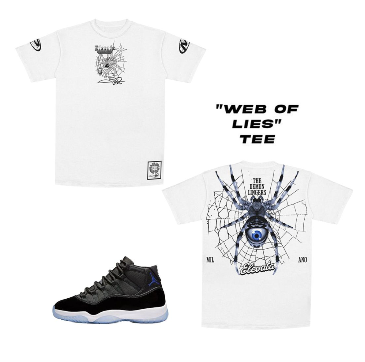 Premium Milano Tee Whte Web Of Lies PREM-CT262-128