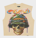 Godspeed Sleeveless Bone Tee Badges of Honor