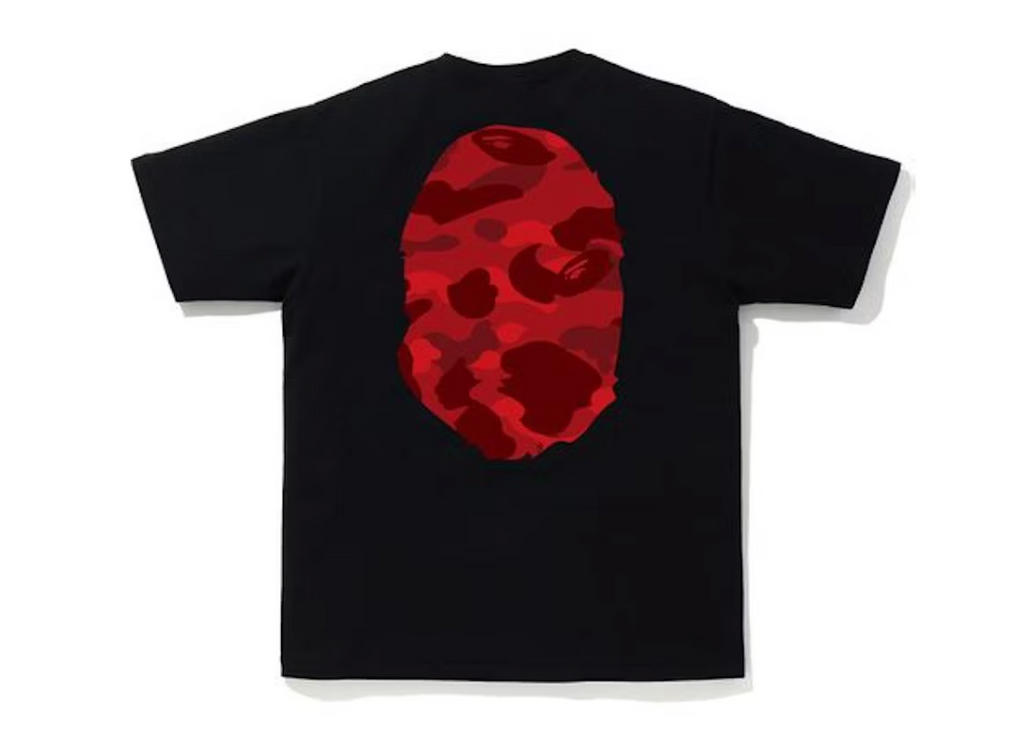 BAPE TEE RED CAMO BIG APE HEAD