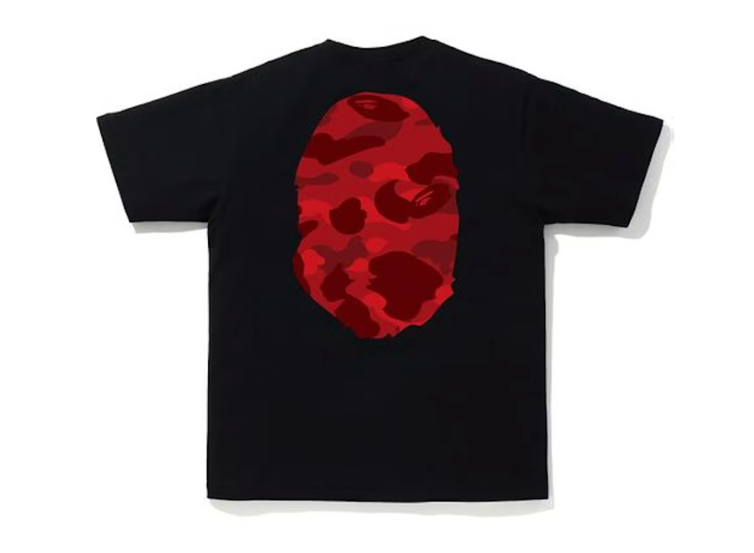 BAPE TEE RED CAMO BIG APE HEAD